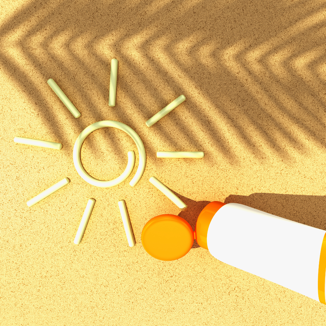 Sunscreen image, a sun and SPF cream