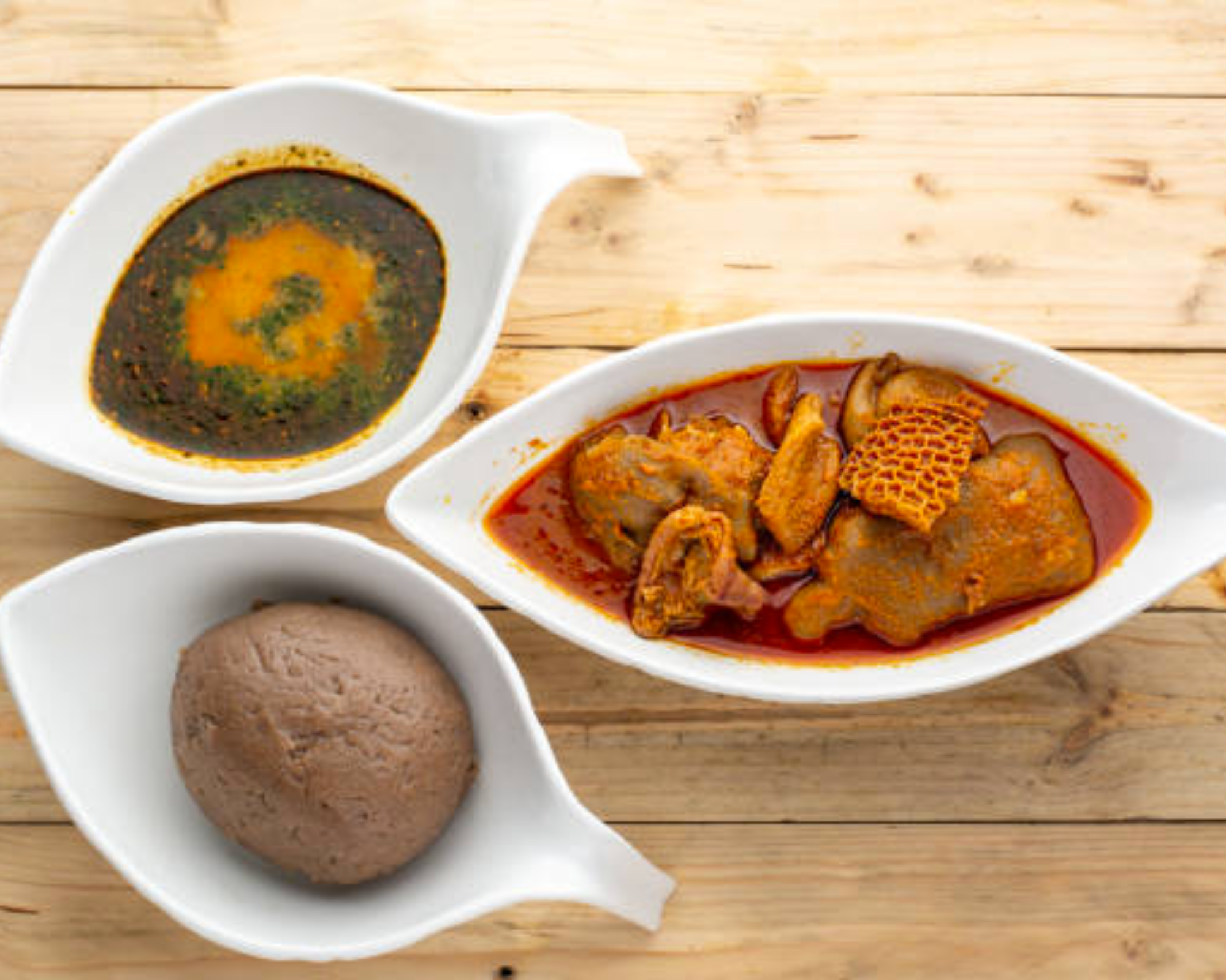 Amala inside a white plate